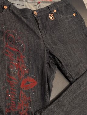 Apple Bottoms Denim Jeans with Red Script Waistband